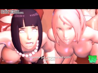 sakura and hinata get drunk and get gangbanged by villagers 1080p